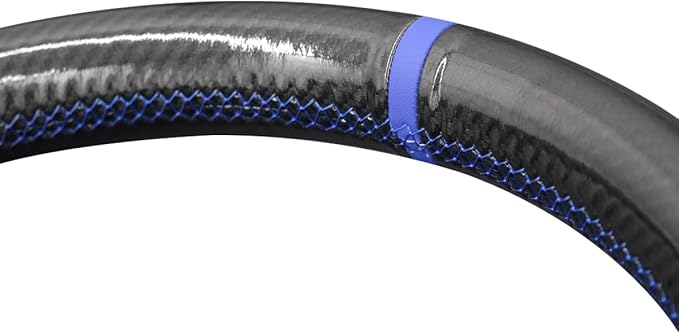MEWANT DIY Black Shiny PU Carbon Fiber Genuine Leather Steering Wheel Wrap for Dodge RAM 1500 1500 Classic 2500 3500