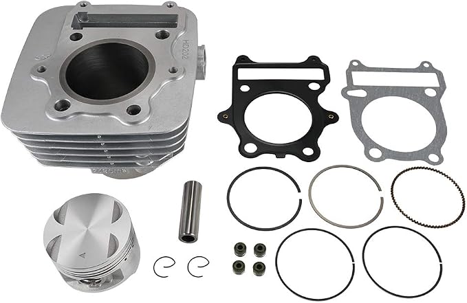 NICECNC 72mm Engine Cylinder Kit Piston Piston Assembly kit Compatible with Suzuki GZ250, DR250S DR-250S DR 250S - Years 1982 1986 1987, GN250E GN-250E GN 250E - Years 1982 1991, See Fitments