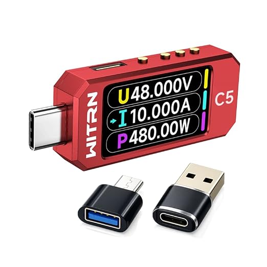 USB Power Meter PD 3.1 Type-c Tester Digital Multimeter Current Tester Voltage Detector DC 48V 11A PD 2.0/3.0 3.1QC 2.0/3.0/4.0 pps Trigge(C5 (48V))