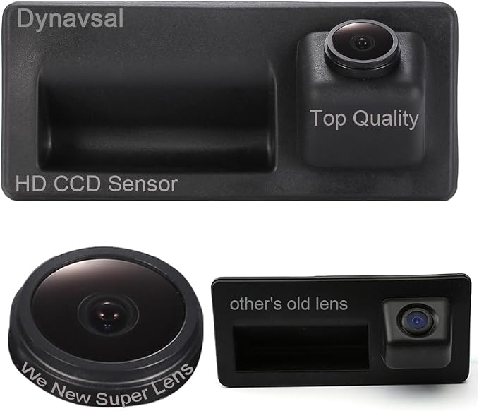 Trunk Handle Reversing Camera Rear View Camera Backup Camera for Audi A3 A4 A4L S4 A5 S5 Q3 Q5 A6 A7 A6L A8L/Golf Gross/Tiguan/Touareg/Golf VI Variant/Passat Variant/Skoda(Model 1=110 * 50mm)
