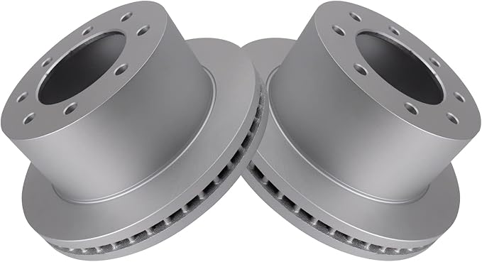 TRQ Rear Brake Rotors Set Vented Premium G-Coated Compatible with 2011-2019 Chevrolet Silverado 3500 HD GMC Sierra 3500 HD