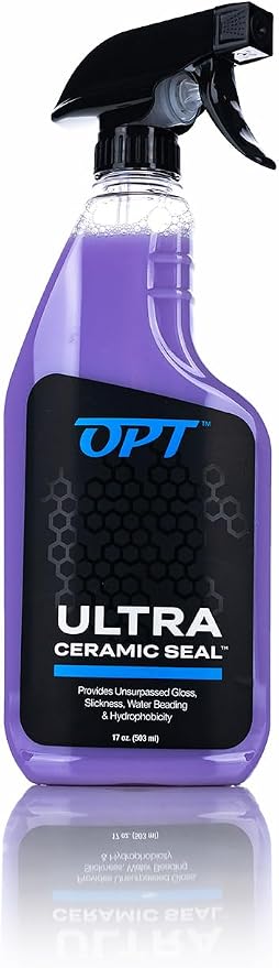 Optimum Ultra Ceramic Seal – Super Slick, Hydrophobic Spray-on Ceramic Paint Sealant – Safe on Coatings, PPF, and Vinyl Wraps (17 oz.)