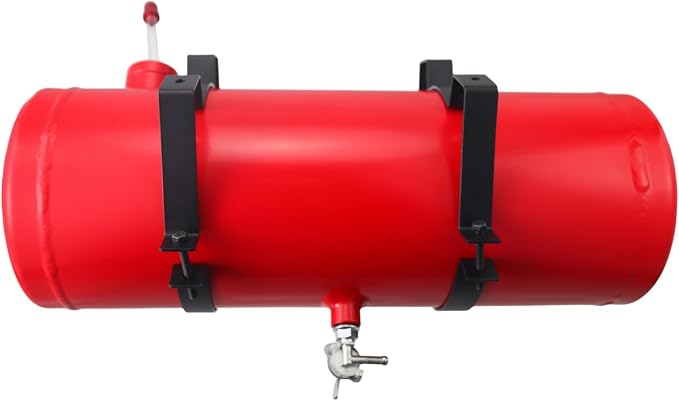Red Gas Tank Fuel Tank Aluminum Cylinder 6 x 18" Center Fill 2 Gallon minibike gas fuel tank For Golf Cart ,Motorcycle ,Dune Buggy ,mini bike ,go kart