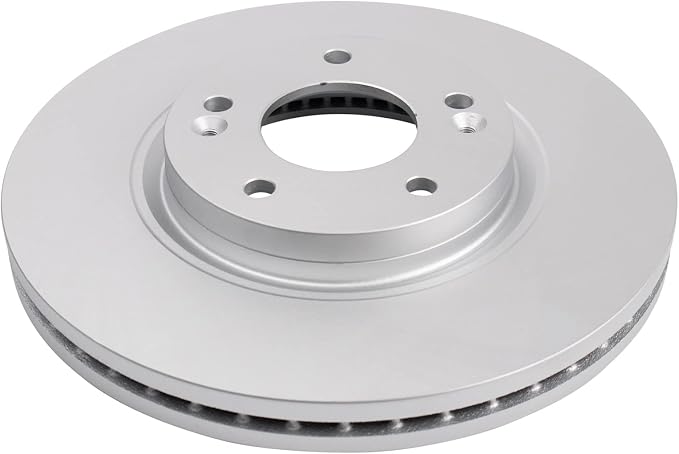 TRQ Front Brake Rotor Set G Coated Vented Compatible with 2010-2012 Hyundai Santa Fe 2011-2013 Kia Sorento