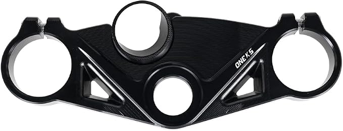 ONE.K.S Motorcycle Triple Tree Forks Top Clamp Front End Upper Top Steering Clamp Fit for Kw-asaki ZX6R 2019-2026 European Version Triple Tree Uplink CNC Aluminum (Black)