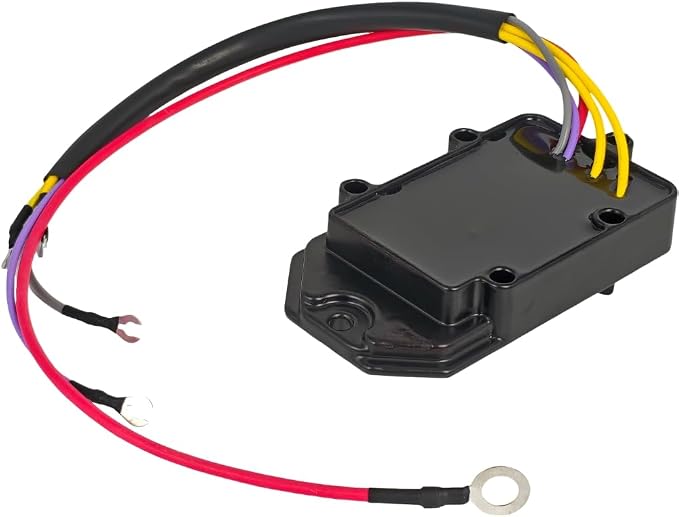 EZROAD 193-5204 Rectifier Voltage Regulator w/Gasket Compatible with Johnson Evinrude 80-235 HP 4 & 6 Cylinder Outboard Motor 1984-1992 35 Amp 395204 584423 18-5825 395391 582904 583076 583268 878335