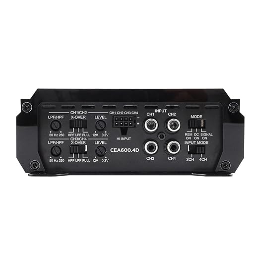 Orion Cobalt Elite CEA600.4D Class-D Compact 4-Channel High Efficiency Car Audio Amplifier, 600W RMS, Full-Range Power, Variable High & Low Pass Filters, 2/4 Ohm Stable, MOSFET Power Supply