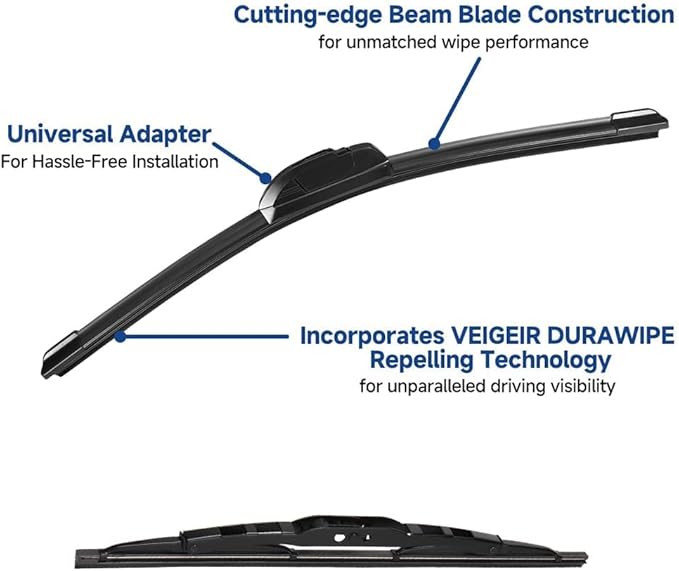 3 Pack Windshield Wiper Blades Compatible with Chevrolet Equinox 2018-2021, Front and Rear, 24" 18" 13"