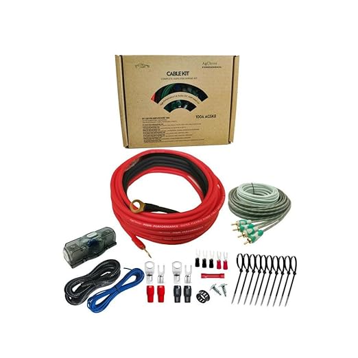 8 Gauge Amp Wiring Kit, 100% OFC Oxygen Free Copper Complete Amplifier Wire Installation Kit- Make Connections and Brings Power to Car Home and Marine Audio Systems