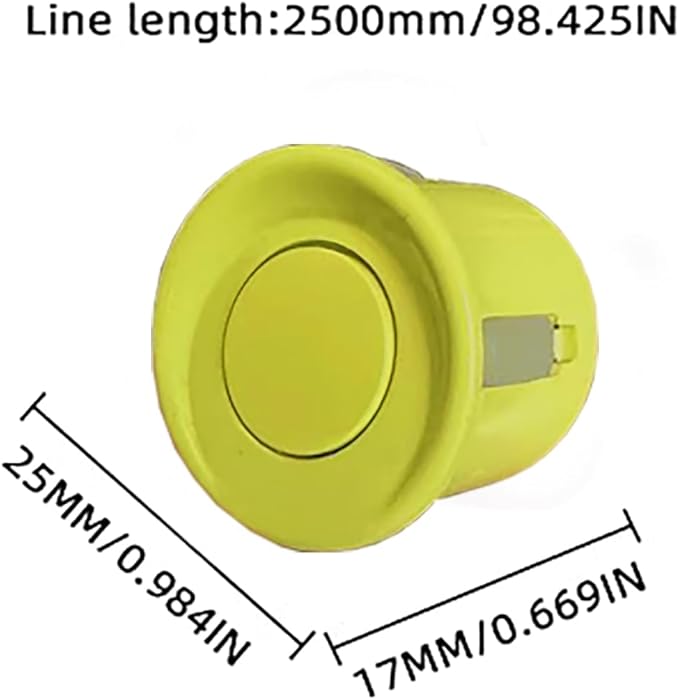 Parking Sensor Kit Backup Sensor Kit Reverse Sensor for Car 18 Color Options for Probes Adjustable Alarm Volume Professional Sensore de Reversa para Carro Safe Driving Assistant （Light Yellow）