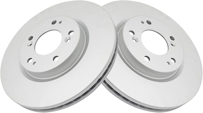 TRQ Front G-Coated Brake Rotor LH RH Pair for Chrysler Dodge Jeep Mitsubishi
