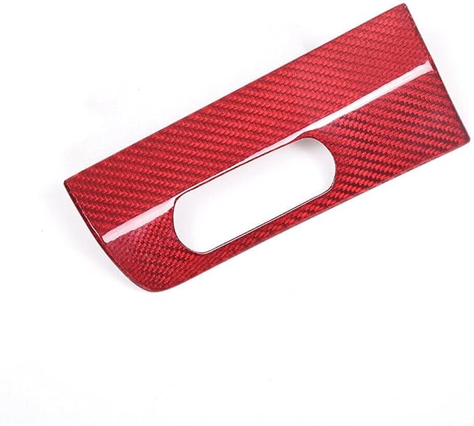 Auto Headlight Switch Button Panel Cover Trim，Compatible with forChevrole-t Corvette C8 Stingray Z06 Z51 2020 2021 2022 2023 2024 HUD Head-up Display Switch Trim Real Carbon Fiber (Red Carbon Fiber)