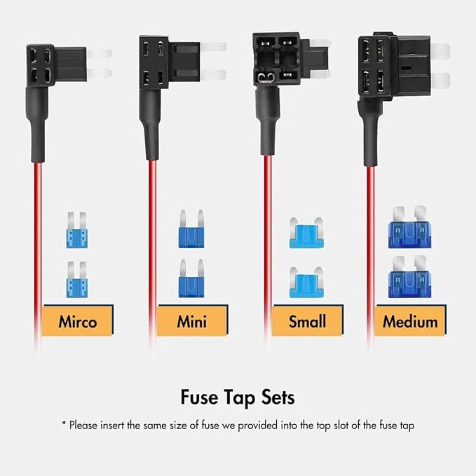 WOLFBOX USB C 4A Acc Hardwire Kit 11.48ft for All WOLFBOX Dash Cams, Converting 12V-24V to 5V, with Battery Drain Protection