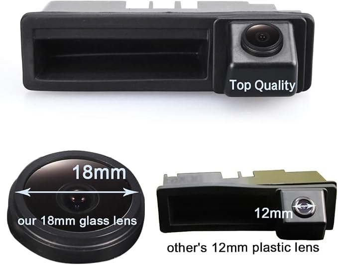 1280 * 720 Pixels 1000 TV Lines Night Vision Rear View Reversing Camera Car Backup Camera Replacement for Audi A6L Q7 A3 A4 A6 A8 A5 S4 S6 S3 RS4 RS6 Waterproof