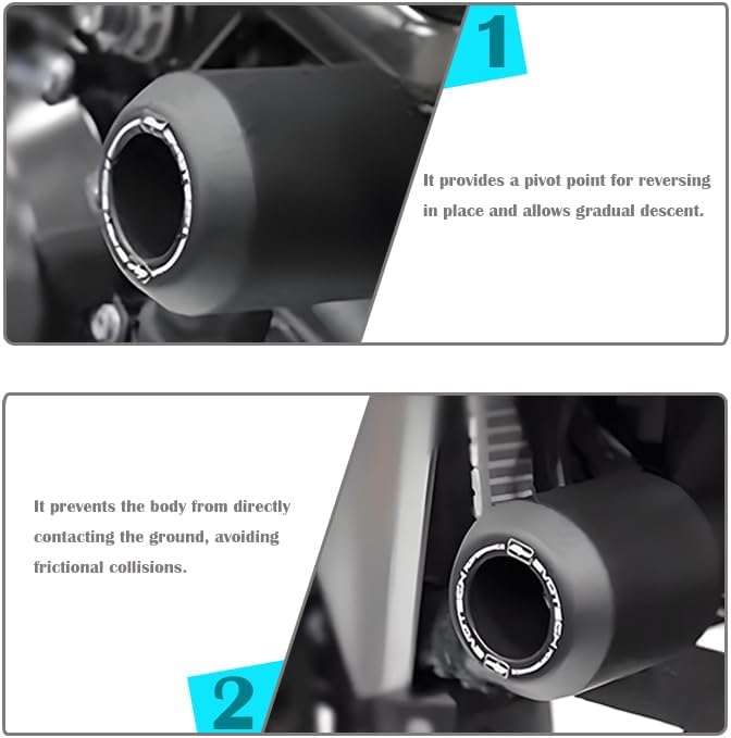Motorcycle Frame Sliders Engine Guard Anti Crash Pad Protector for CFMOTO 450SS 450SR 450NK CF MOTO 450SS, Black Aluminum Bodywork Protection Frame Accessories (Black)