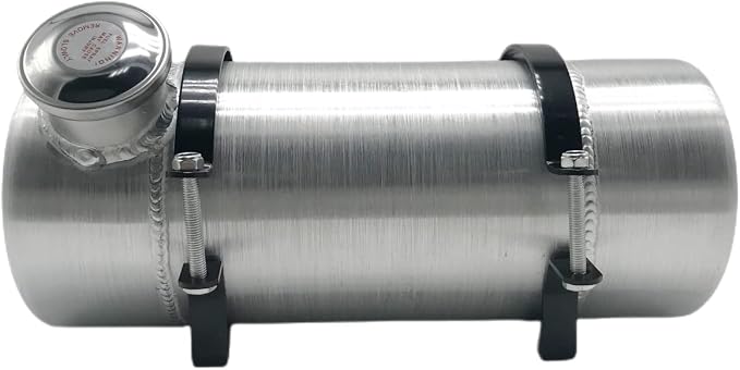 JSD 1 5/8 Gallon 6"x15" Spun Aluminum Fuel Tank Gas Tank End Fill 1/4" NPT Outlet -for dune buggy, mini bike,go kart, Log splitter