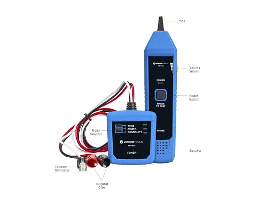 Jonard Tools TETP-800 Cable Tester Tone and Probe Kit for Testing Cable Continuity and Telephone Line Polarity