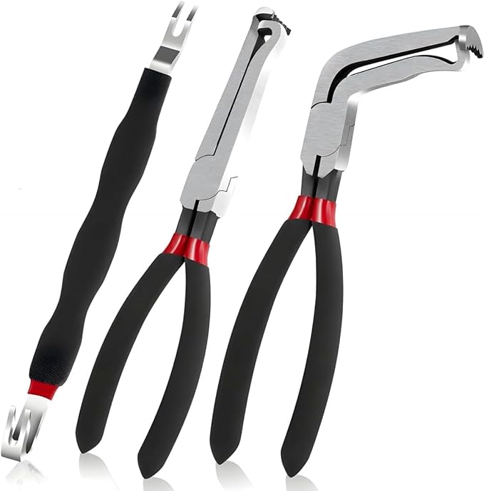 3 Pcs Electrical Disconnect Pliers for Cars,60 Degree Connector Pliers,Safety Wire Plier,ElectricalPlug DisconnectPliers,Automotive Tools Electrical ConnectorPliers