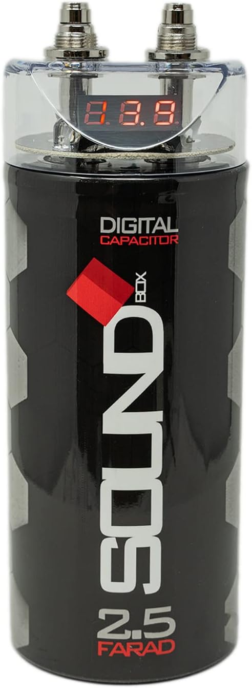 SoundBox SCAP2D, 2.5 Farad Digital Capacitor for Car Audio - 2500 Watts