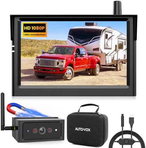 AUTO-VOX S4B Wireless Backup Camera Kit: Includes 4PIN USB Power Cable ， Quick Install, IP69K Waterproof, Perfect for Truck, Trailer, or Car