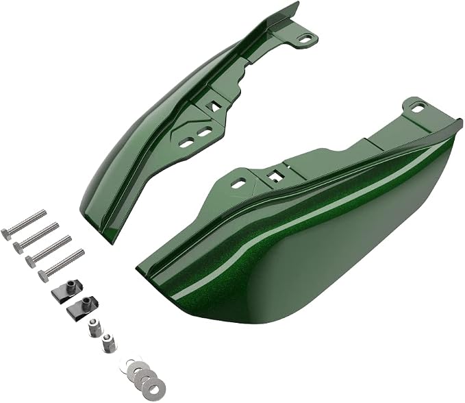 Advanblack 2024 RG Mid Frame Air Deflectors Compatible for Harley Touring Street Glide, Road King, Electra Glide, 2009-2025(Kinetic Green)