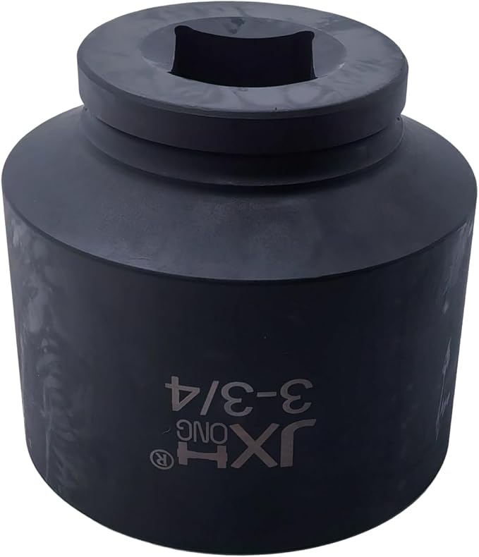 1-1/2" Drive Impact Socket, 6-Point, Heat Treated Cr-Mo Steel – Heavy Duty for Hydraulic Impact Wrench (3-3/4")