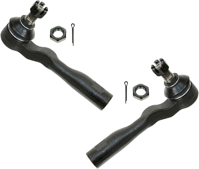 TRQ Front Outer Tie Rod Set 2 Piece Compatible with 2003-2007 Toyota Sequoia 03-06 Tundra