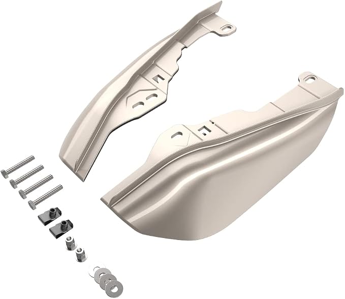 Advanblack 2024 RG Mid Frame Air Deflectors Compatible for Harley Touring Street Glide, Road King, Electra Glide, 2009-2025(Silver Fortune)