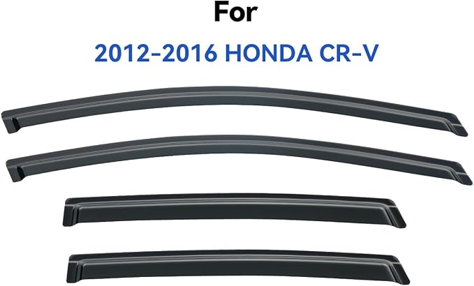 Window Visors Rain Guards for 2012 2013 2014 2015 2016 Honda CRV, Out-Channel Window Vent Wind Deflectors Visors Shades for 12 13 14 15 16 CR-V SUV