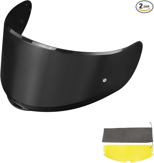 PSLER Sedici Strada 2 Visor - Sedici Strada 2 and Strada 3 Face Shield Motorcycle Helmet visor for Sedici Strada 2 Strada 3 FF801 FF397,Deep Black Visor
