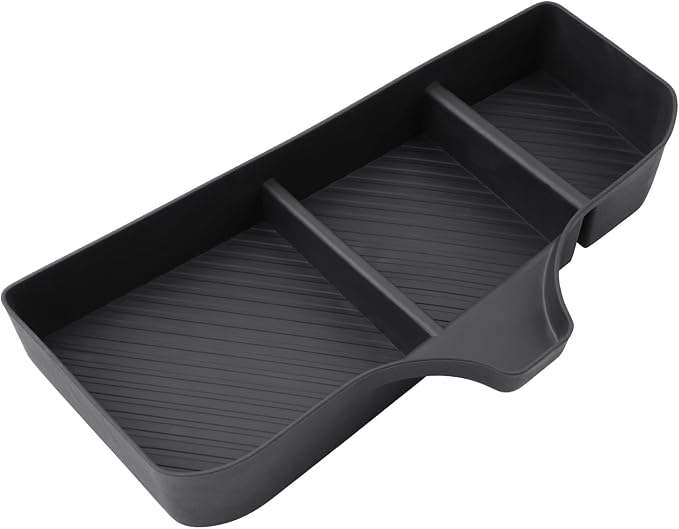 Silverado Sierra 1500 Console Organizer -2023 2024 2025 Chevy Silverado/GMC Sierra 1500 Accessories Center Console Tray 2022-2025 Silverado Sierra Interior (Only Fit Full Console w/Bucket Seats)-Black