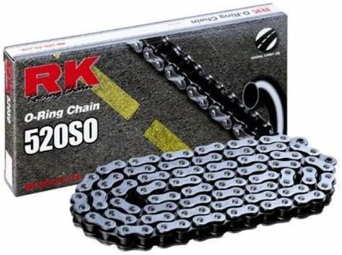 RK Racing Chain 520-SO-128 (520 Series) Steel 128 Link Traditional Street and Off-Road O-Ring Chain with Connecting Link