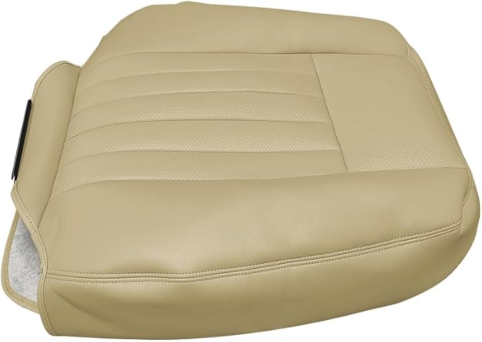 Driver Side Top Back Replacment Perforated Leather Seat Cover Tan Compatible with Lincoln Navigator 2005 2006