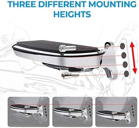 KEMIMOTO Passenger Floorboards with Mount Bracket Kits Motorcycle Floorboards Compatible with 1993-2024 2025 Touring Road Glide Street Glide Road King Chrome