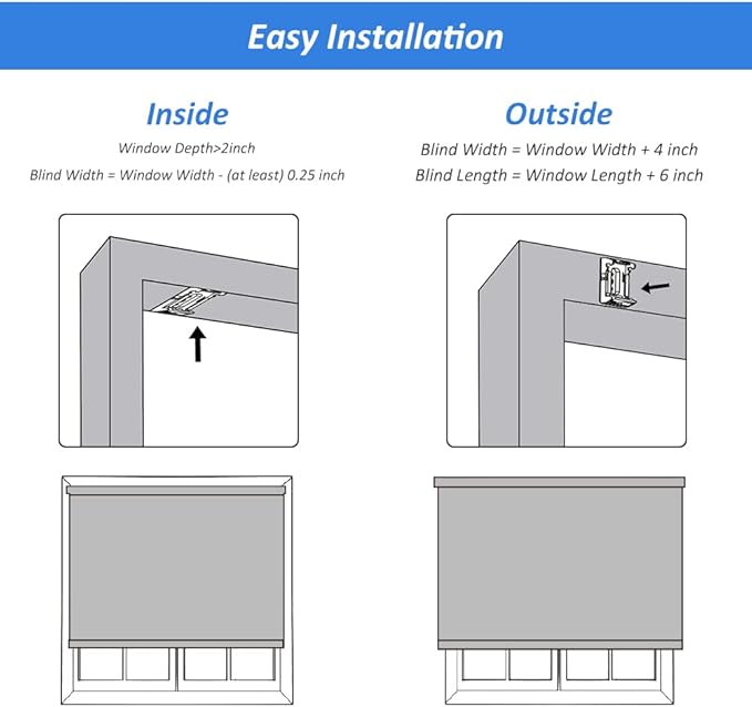 LUCKUP Light Filtering Roller Shades for Windows, Cordless Semi Sheer Solar Blinds with 5% Openness Free-Stop Window Shades for Home & Office, White 24" W x 72" L