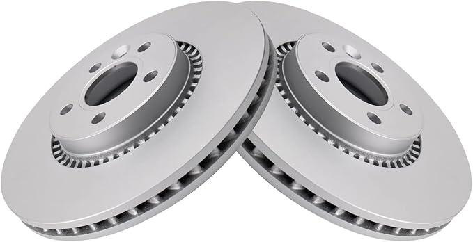 TRQ Front Brake Rotor Set G Coated Vented Compatible with 2012-2016 Honda CR-V