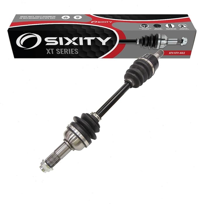 Sixity XT Front Left CV Axle for Yamaha YFM450 Kodiak 450 EPS SE 2007-19 | YFM550 Grizzly FI 4x4 Auto YFM700 YFM700K. Complete axle assembly, 5140 chrome steel