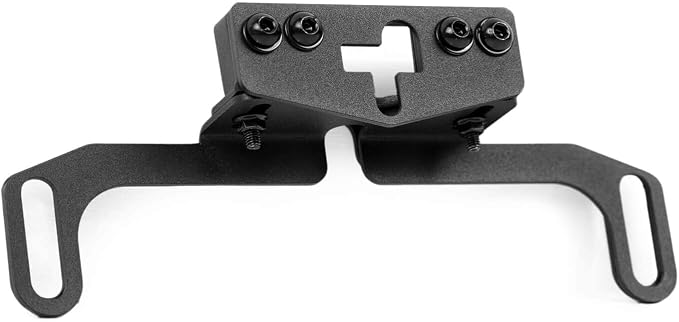 DV8 Offroad Front Camera Relocation Bracket for 2021-2026 Ford Bronco | Corrects 360 View with Winch Bumper | Includes Extended Camera Optical Cable & Spray Hose | Adjustable for Different Setups