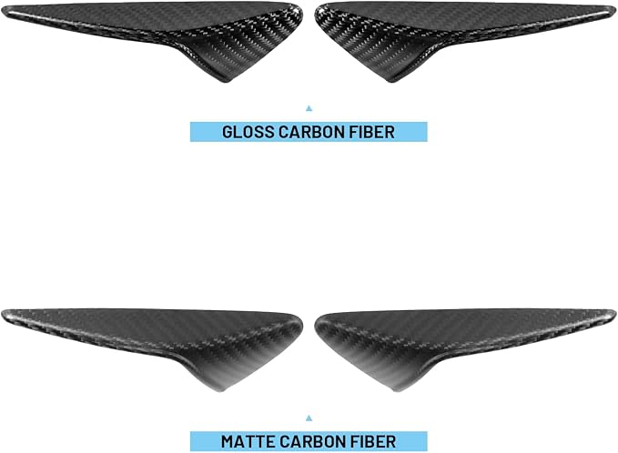 Side Camera Protectionl Cover HW4.0 Compatible with 2025-2026 Model 3/Y(Standard, Premium & Performance) Real Carbon Fiber Side Camera Turn Signal Cover 2PCS(Gloss Carbon Fiber)