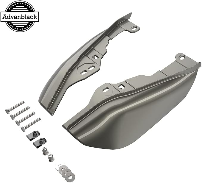 Advanblack 2024 RG Mid Frame Air Deflectors Compatible for Harley Touring Street Glide, Road King, Electra Glide, 2009-2025(Industrial Gray)