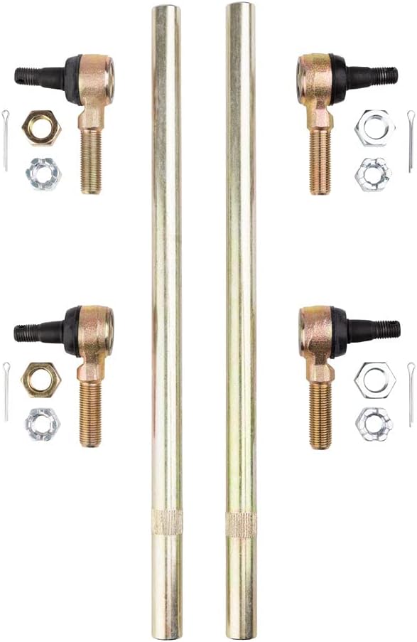 Tusk Tie Rod Upgrade Kit Front Steering Heavy Duty 12mm Ends for Off‑Road ATV Suspension Replacement Compatible with Yamaha Grizzly 660 2002–2008/Grizzly 700 2007-2013/Grizzly 550 2009-2014-TK-52-1007