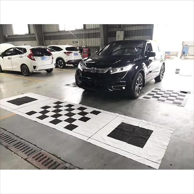 360-Degree Car Camera Calibration Mats, Diagnostic Grid Cloth Tools for Panoramic Bird's-Eye Vehicle Backup DVR System, H + A