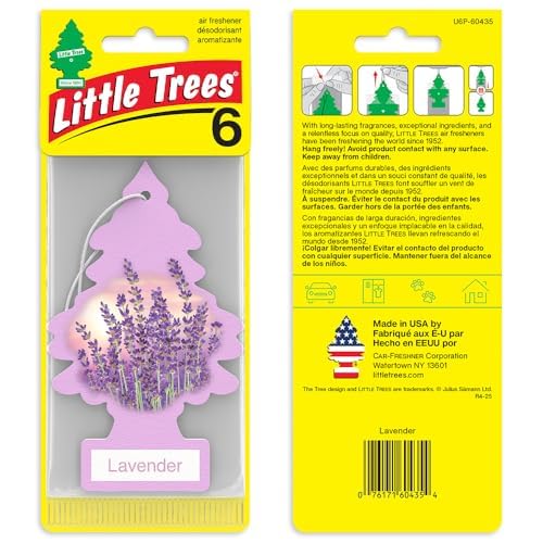 LITTLE TREES Car Air Freshener | Hanging Tree Provides Long Lasting Scent for Auto and Home | 24 Air Fresheners |Lavender