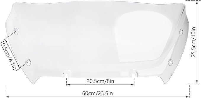 9" Windshield, Windscreen Air Deflector Compatible for Harley CVO Road Glide FLTRXSE 2023-Later, CVO Road Glide ST FLTRXSTSE 2024-Later, Road Glide FLTRX 2024-Later(Clear)