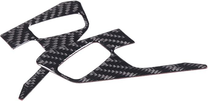 Steering Wheel Button Cover Compatible with Chevrolet Corvette C8 2020-2023, Steering Wheel Frame Trim, Car Steering Wheel Panel Protection Frame Molding Sticker (Black carbon fiber sticker)
