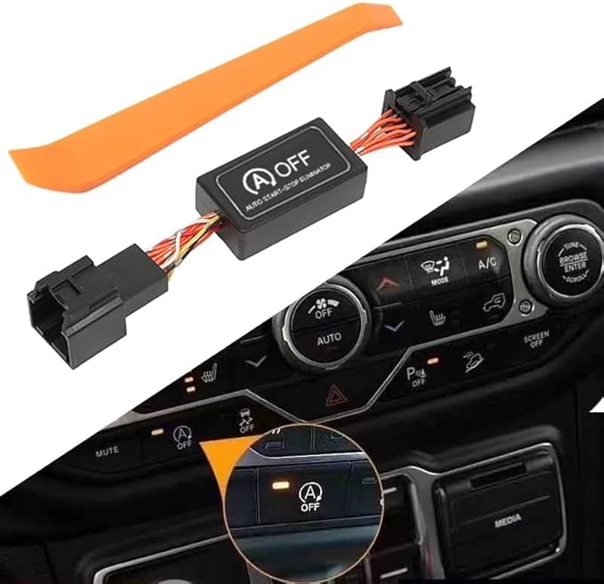 Auto Start Stop Eliminator Compatible with 2018-2023 Wrangler JL JLU,Easy Install Autostop Eliminator/Disable/Delete/Disabler Accessories (Not fit 4XE)