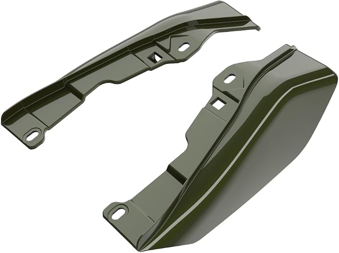Advanblack 2026 Road Glide Mid Frame Air Deflector, Olive Steel Metallic Air Deflector Heat Shield Compatible with Harley Touring Street Glide, Road King, Electra Glide, 2009-2026