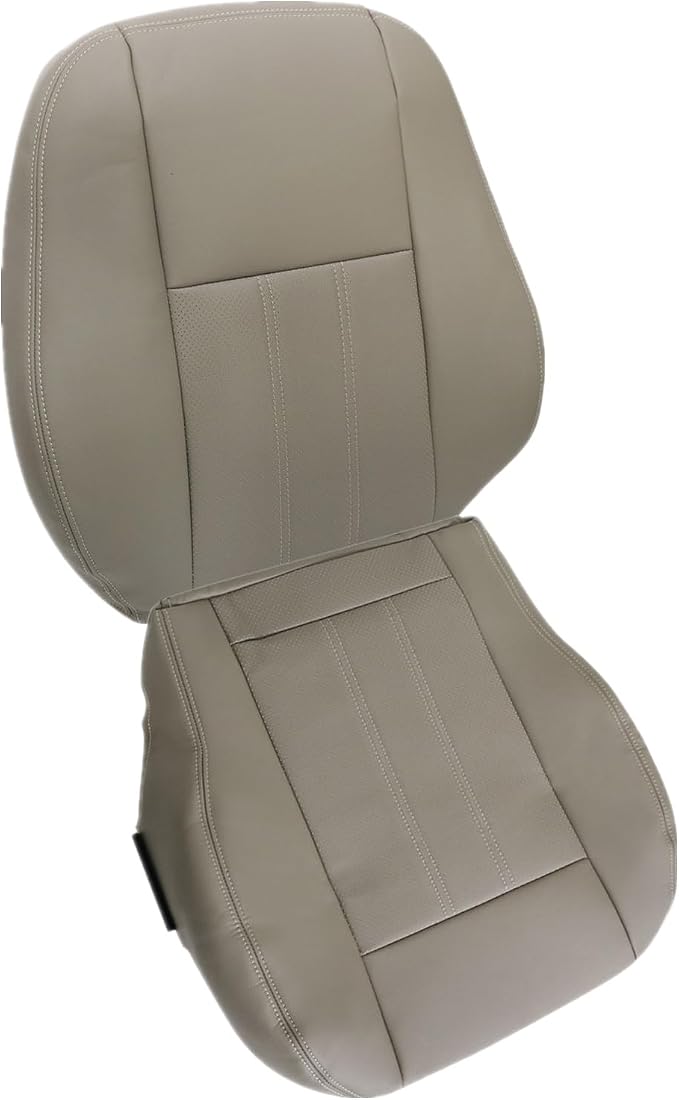 Driver & Passenger Bottom & Top Replacement Leather Seat Cover Tan Color Code ALLL or MLLL Compatible with Chrysler Town & Country 2011 2012 2013 2014 2015 2016