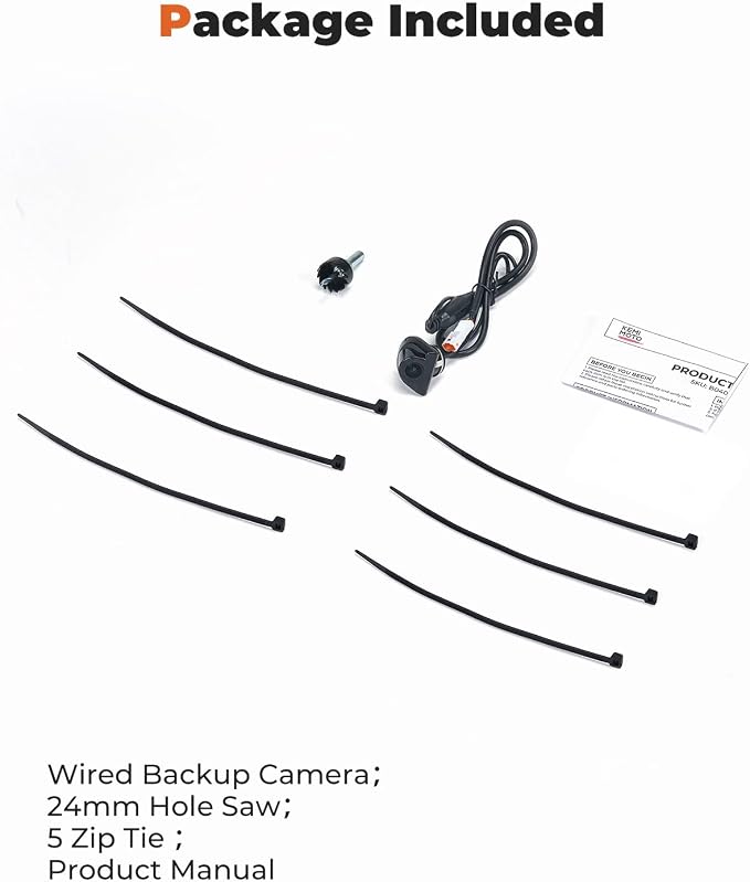 KEMIMOTO Rear Camera UTV Reverse Camera Compatible with Kawasaki Teryx KRX 1000 2020-2024 170 Degree Wide View Wired Backup Camera 480P Clear Night Vision Rear View Waterproof Replace OEM 99994-1725