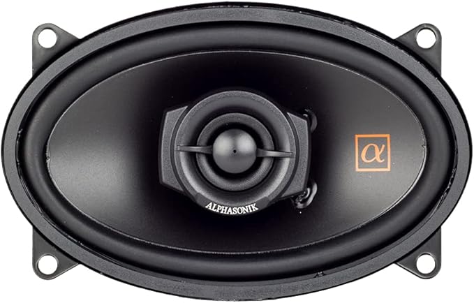Alphasonik 1 Pair of NS46 Neuron Series 4x6 (240 Watts Max for The Pair) 120 Watts Max Per Speaker 2-Way Full-Range Car Audio Speaker with PEI Dome Tweeter Polypropylene Cone